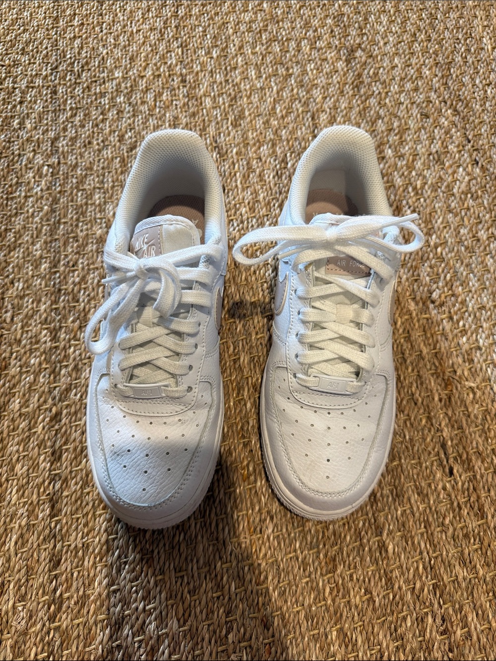 Nike Kids White Low-Top Leather Sneakers